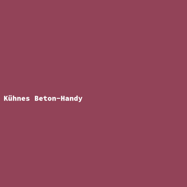Kühnes Beton-Handy